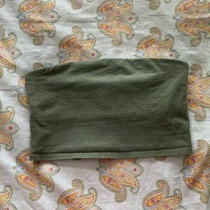 Aerie Olive Green Tube Tank Top